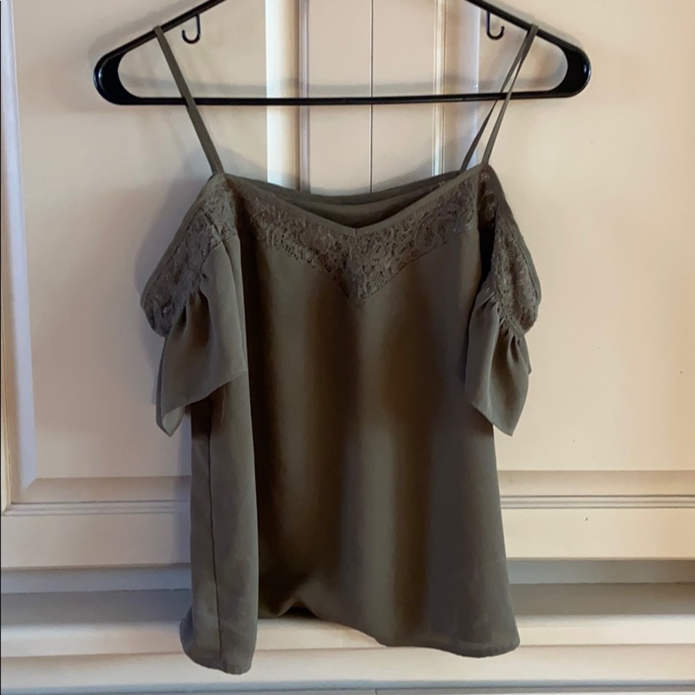 Express open shoulder tank top